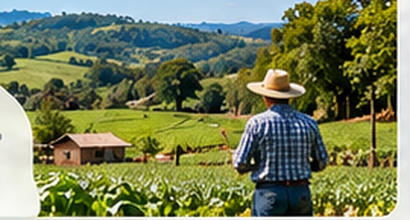 Produtor rural caminhando pela lavoura em Alambari
